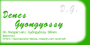 denes gyongyossy business card